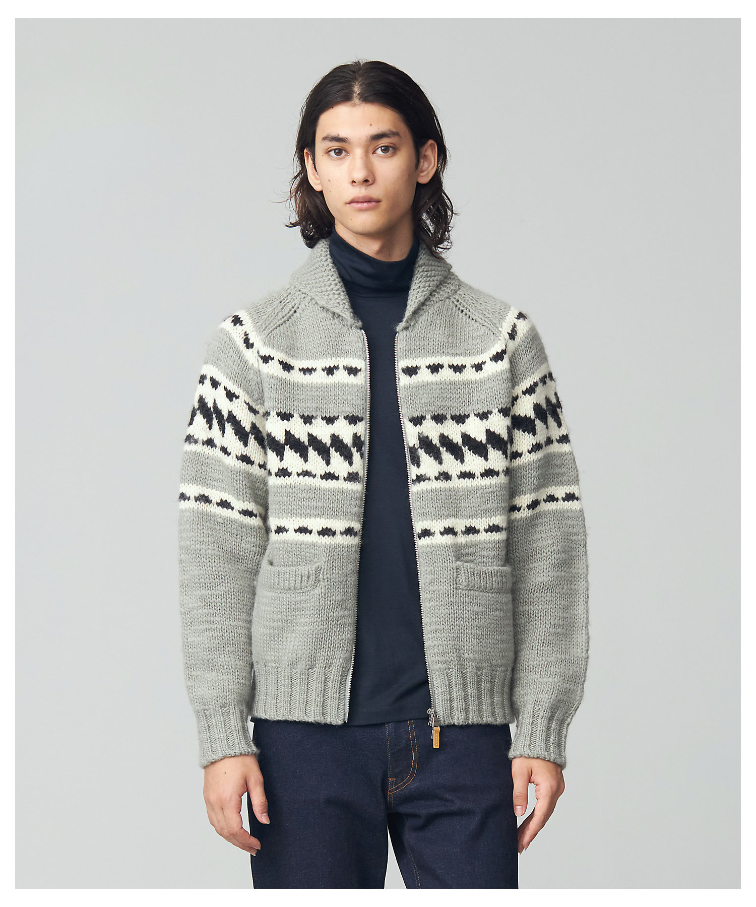 ローゲージスラブ カウチンセーター（KROVSA0100） | J