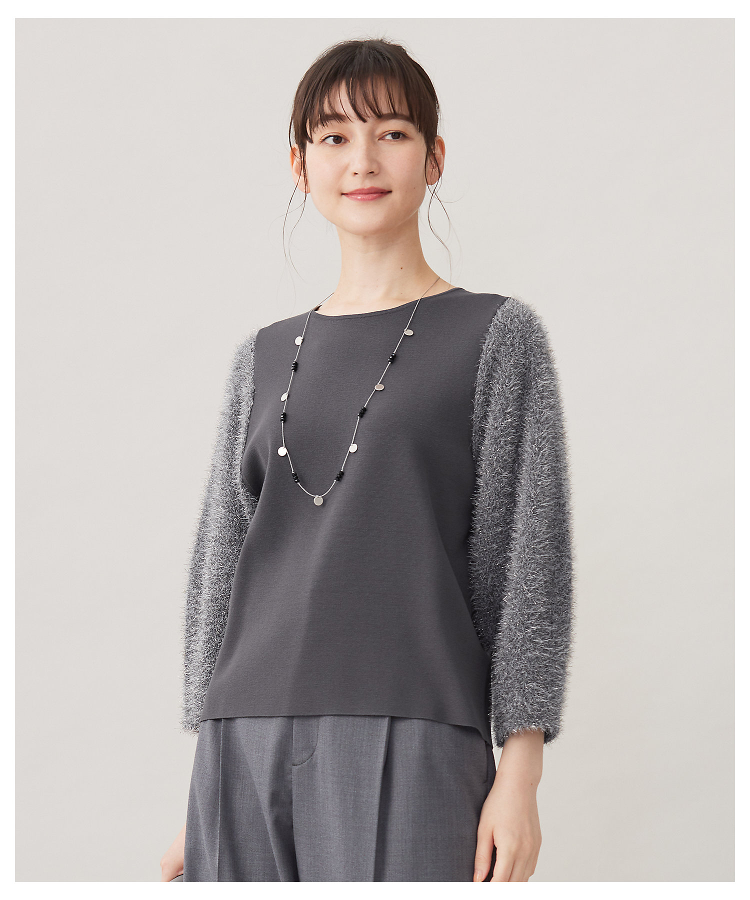 洗える】フェザーラメ ニット（KRWMCA0354） | 自由区