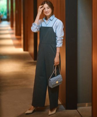 洗える】ドライ2WAYストレッチ サロペット（OPWWCA0223