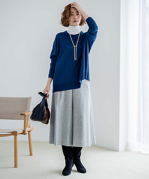 シルクネップツイード ガウチョパンツ（PRWOSW0510） | 23区