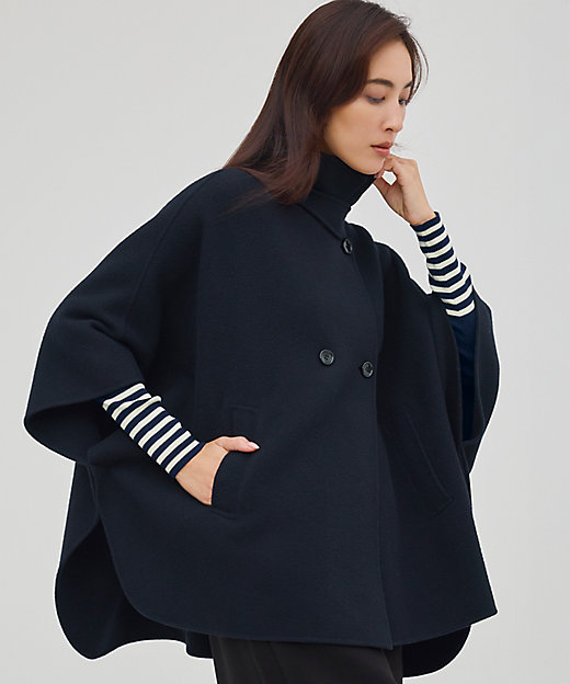 見上愛さん着用／Oggi12月号掲載】ウールライトリバー ポンチョ