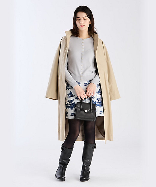 コットン ニット 長袖 カーディガンプレッション ”Swing