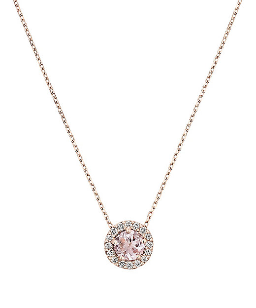 K18PG モルガナイト・ダイヤモンド ネックレス 80104