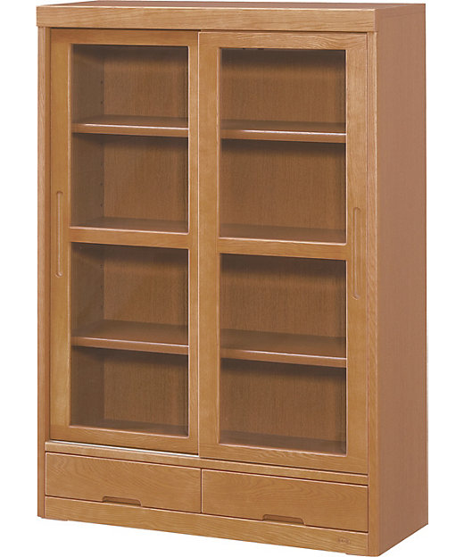 受注商品】No．86 書棚 引き戸タイプ 幅85cm 高さ120cm