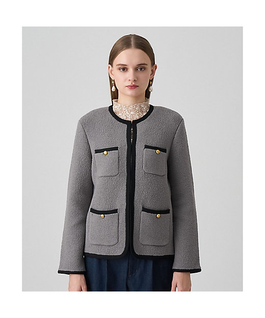 ウールブークレポケットロング カーディガン | ANAYI/アナイ | 三越