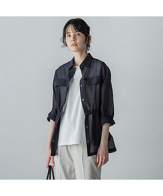 大きいサイズ】シアーシャツジャケット≪洗濯機で洗える≫ | la.f