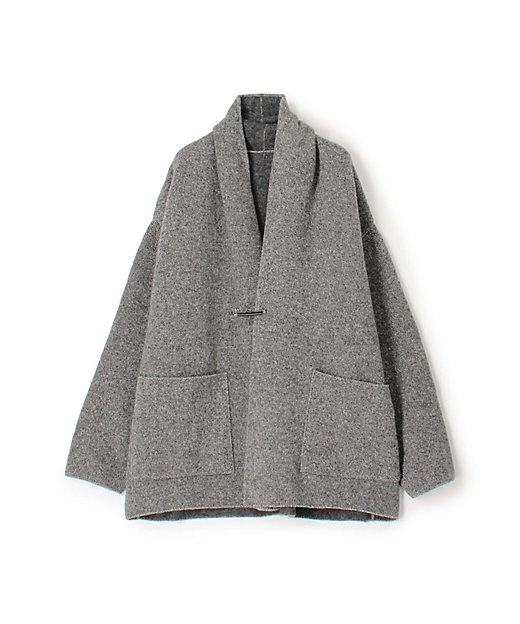 ウールダブルフェイスパイル ショールカラーショートコート | GALERIE