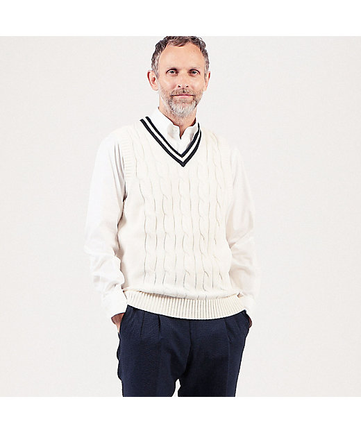 コットン Vネックチルデンベスト | TOMORROWLAND (Men