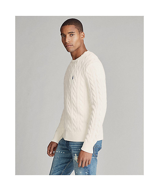 ケーブルニット コットン セーター MNPOSWE16820693