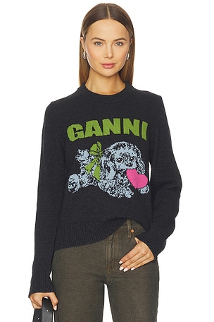 Yuhan Wang Lace Bow Sweatshirt in Black | REVOLVE