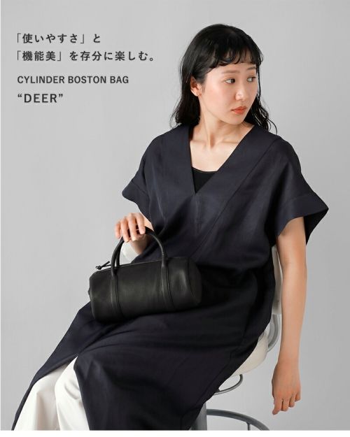 Aeta アエタ DA101 CYLINDER BOSTON ディアレザーボストン バッグ DEER