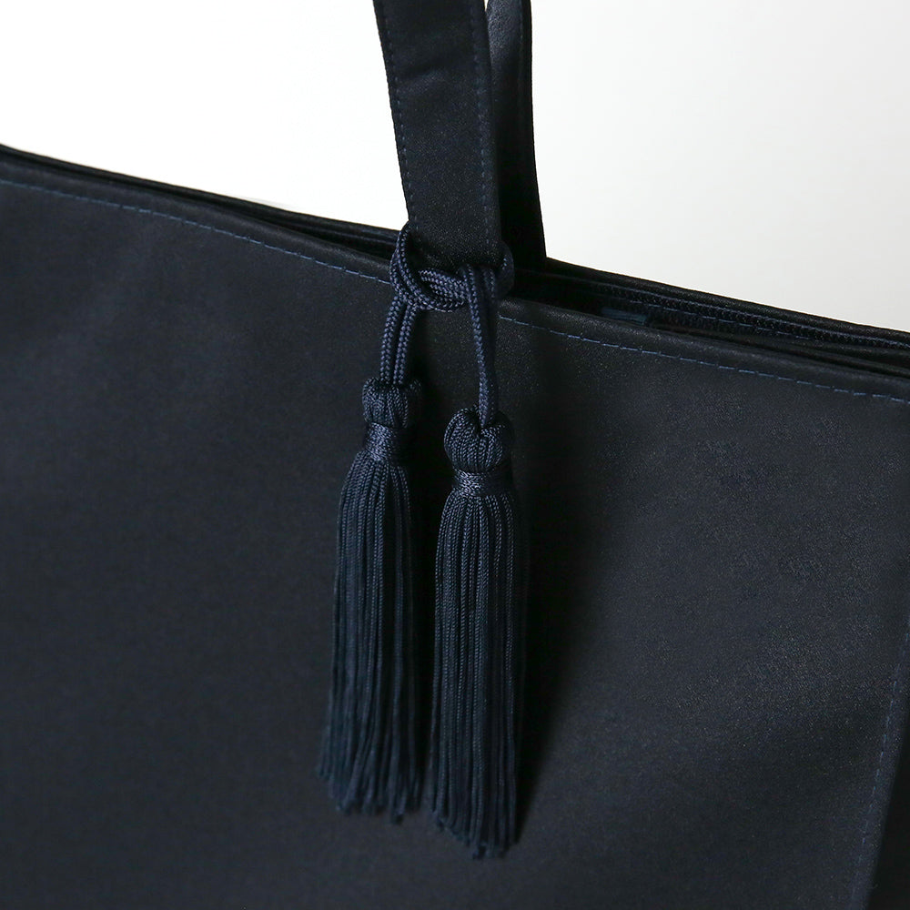 お受験対応】タッセル付き濃紺サブバッグ