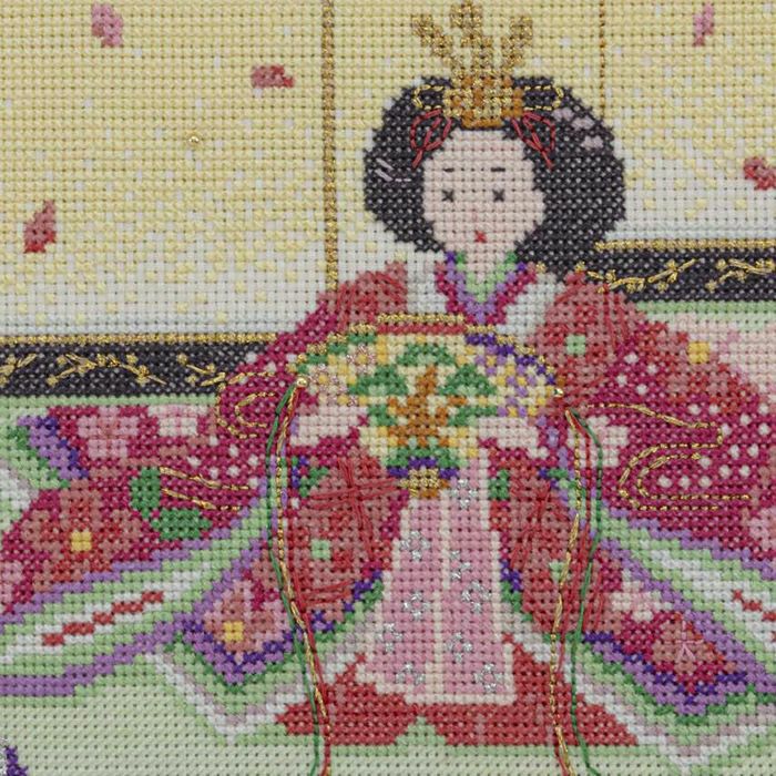 ぱんなちゃん ホビーラホビーレクロスステッチ〈雛段飾り〉完成品