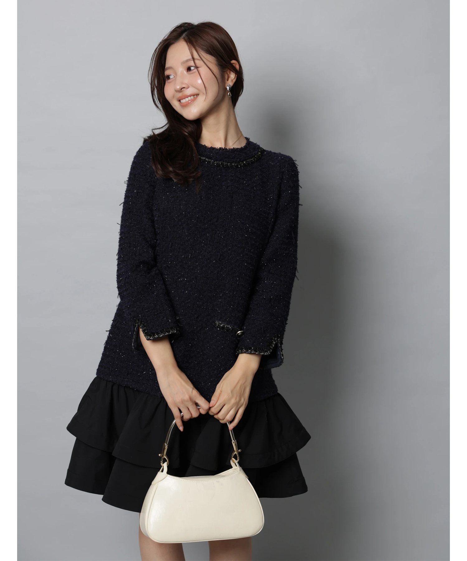 ツイードクラシカルワンピース | ワンピース | Apuweiser-riche