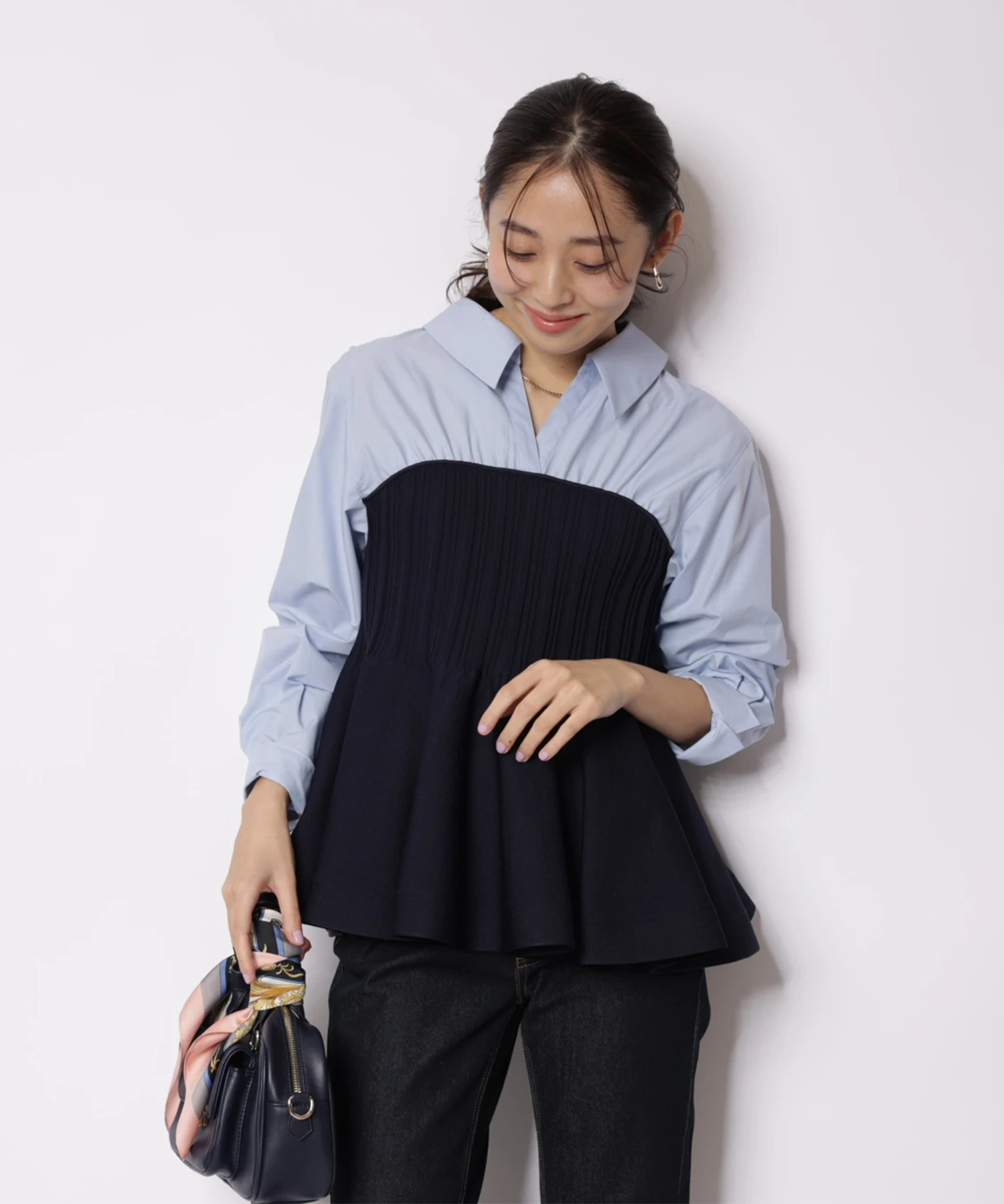 シャツレイヤードライクニット | ニット | JUSGLITTY（ジャス