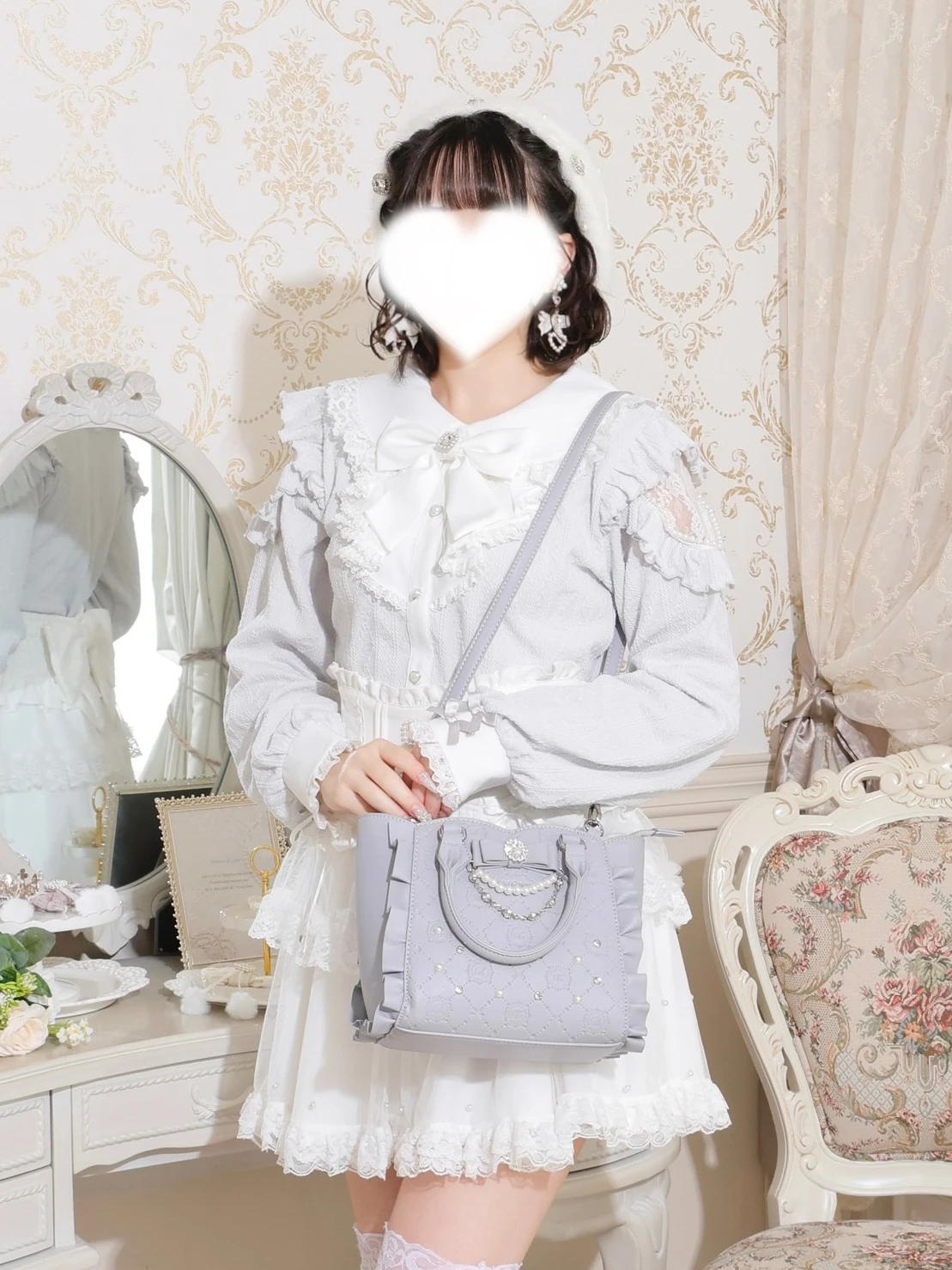 さきまるちゃんコラボ♡キラキラビジュー2wayショルダーバッグ