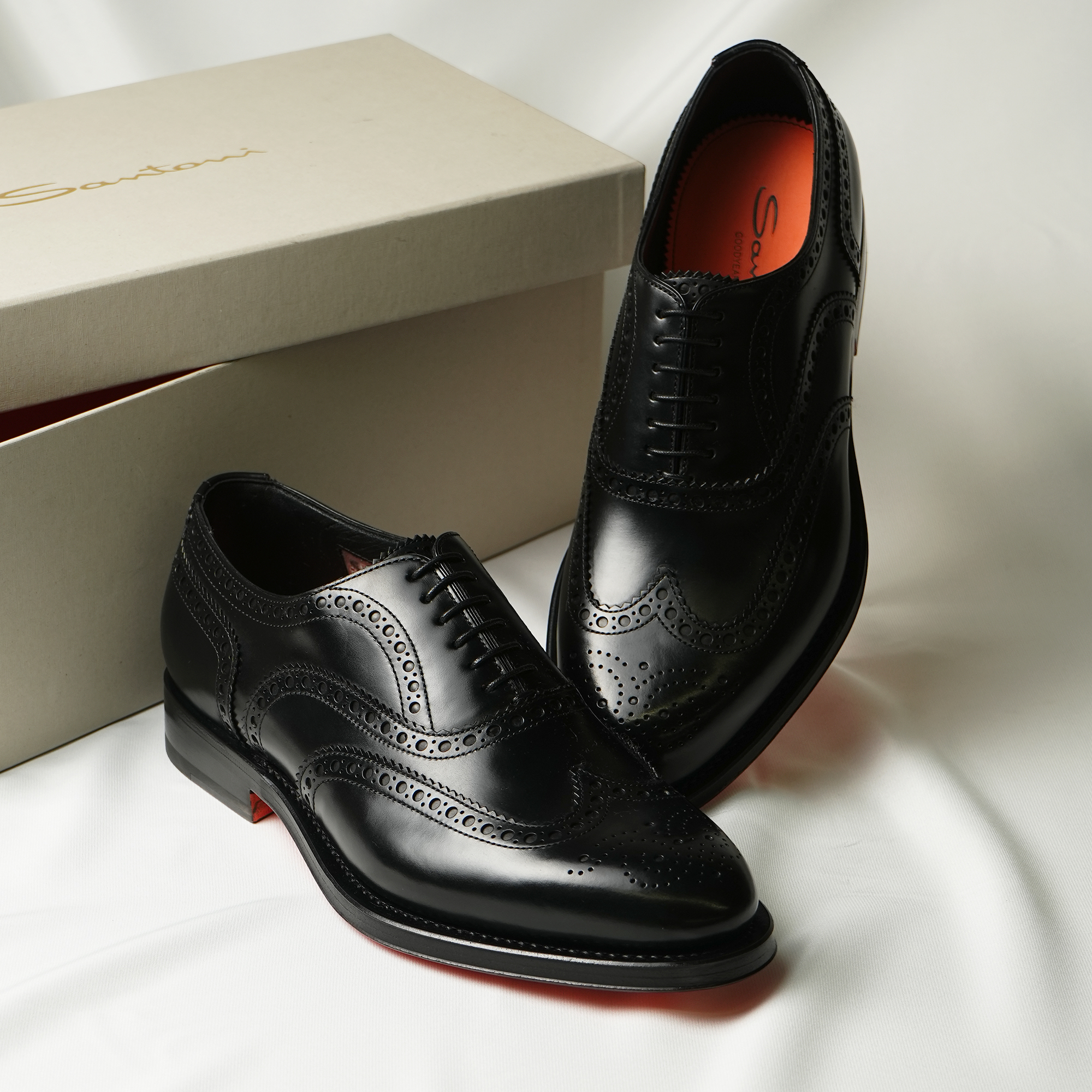 Santoni サントーニ メンズ ビジネスシューズ ウィングチップ