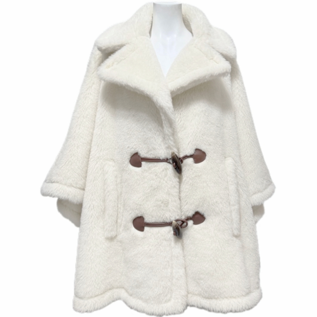 マックスマーラ テディベアケープ ジョージ(George) ポンチョ 白 MaxMara