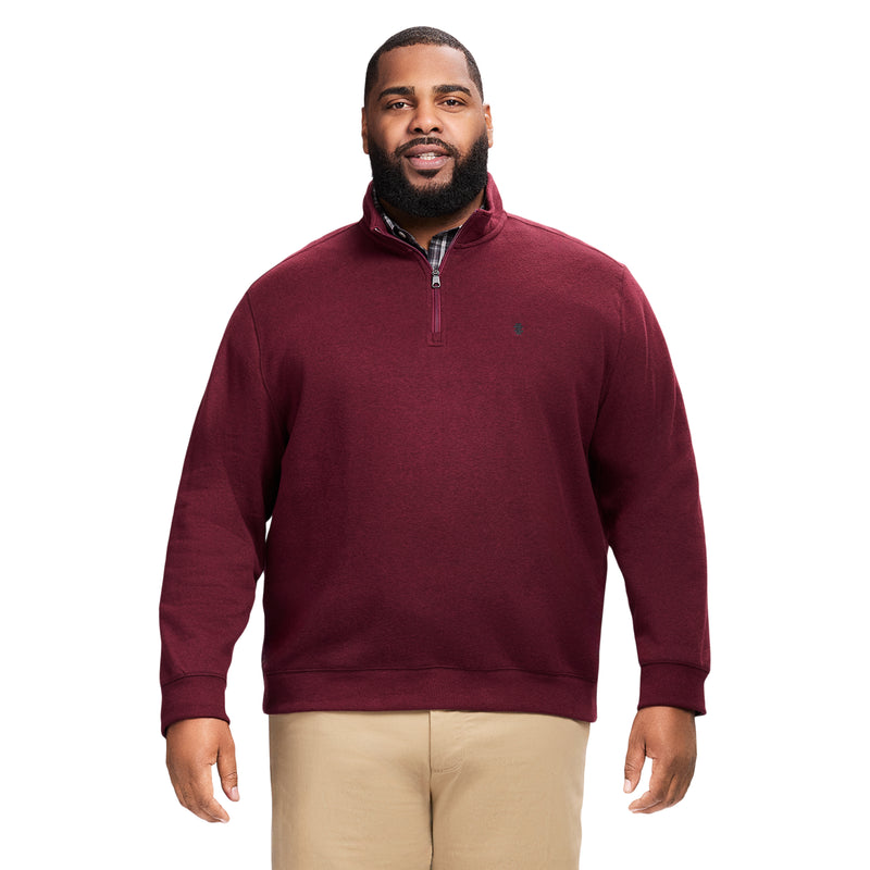 Big & Tall Advantage Performance Quarter Zip Fleece - Velvet