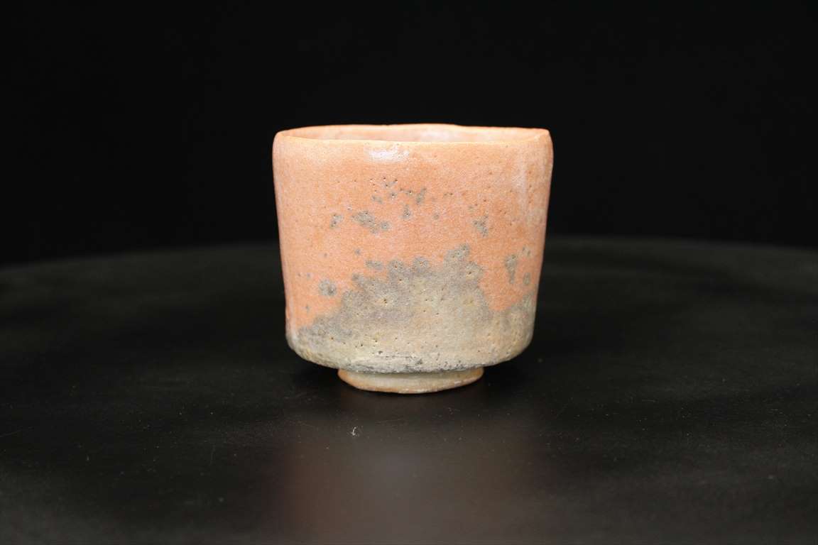 杉本貞光 赤楽旅茶碗 Sadamitsu Sugimoto Red Raku small cup (portable)