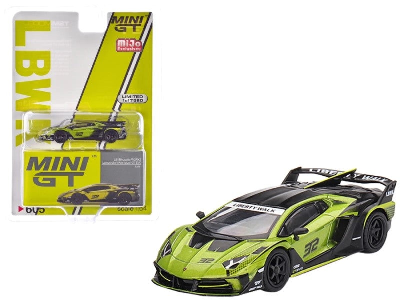 1/64 MiniGT Lamborghini LB-Silhouette WORKS Aventador GT EVO Lime