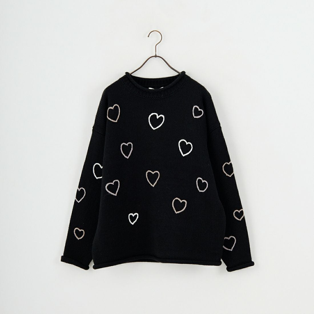 ChahChah [チャーチャー] ハッピーハートフル ロールネックニット [CC