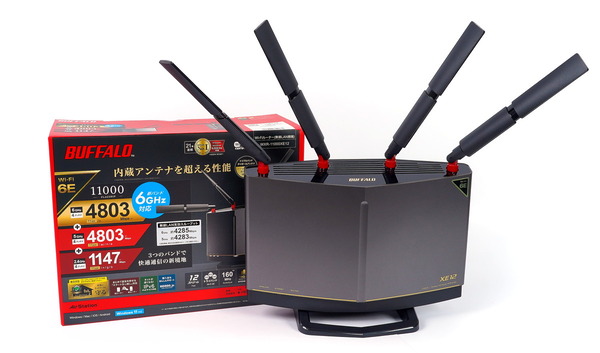 バッファロー WXR-11000XE12」をレビュー。Wi-Fi 6E＆10Gb LAN対応の