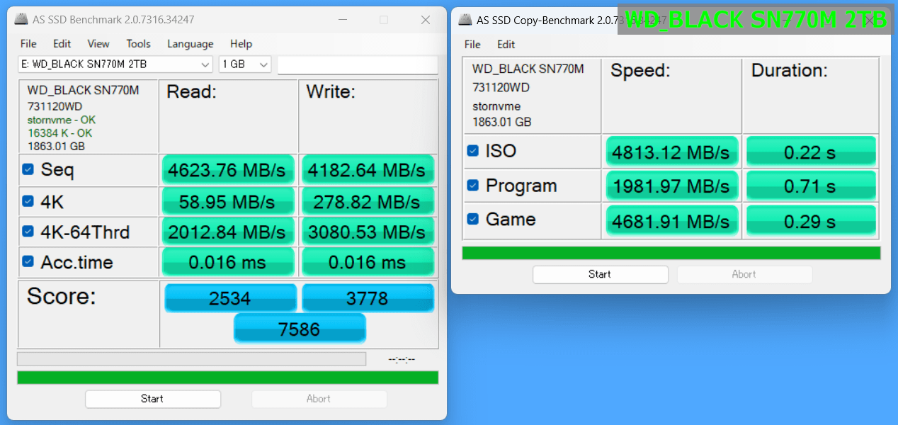 WD_BLACK SN770M 1TB / 2TB」をレビュー。SN770の高性能が2230サイズに