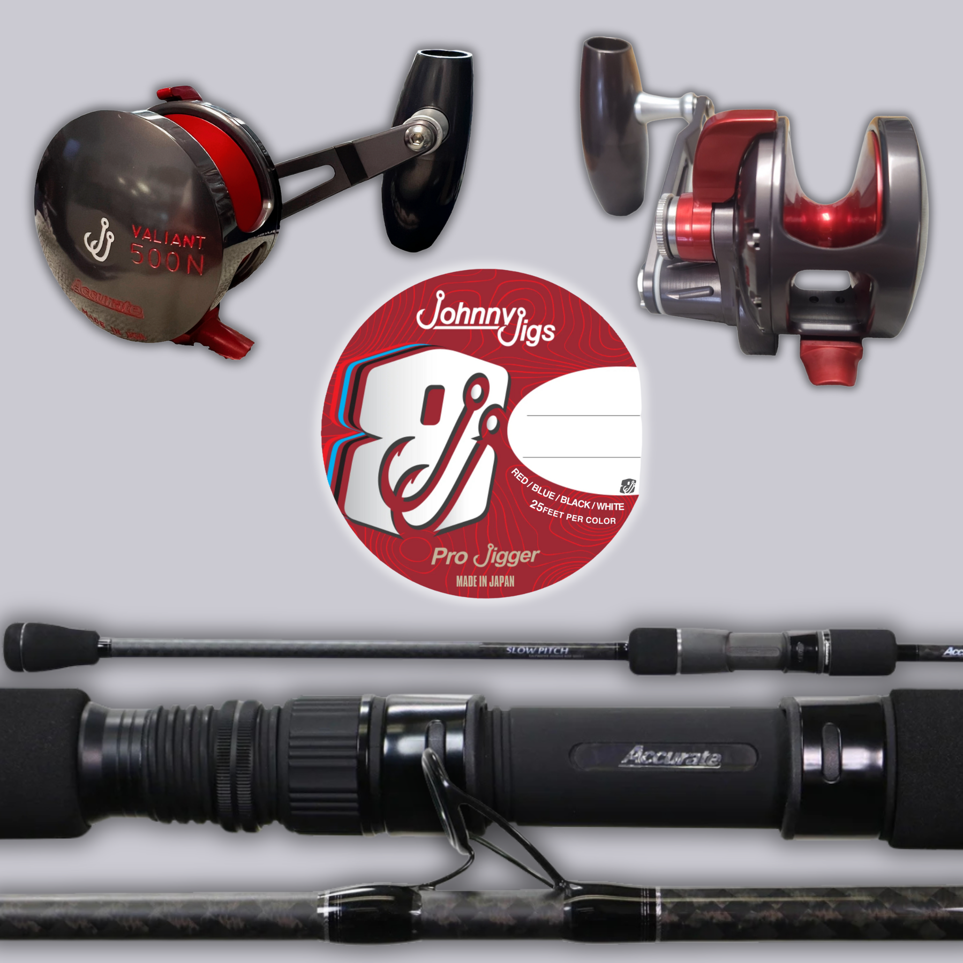 JJ Accurate 500N-SPJ Reel & Valiant Rod Combo