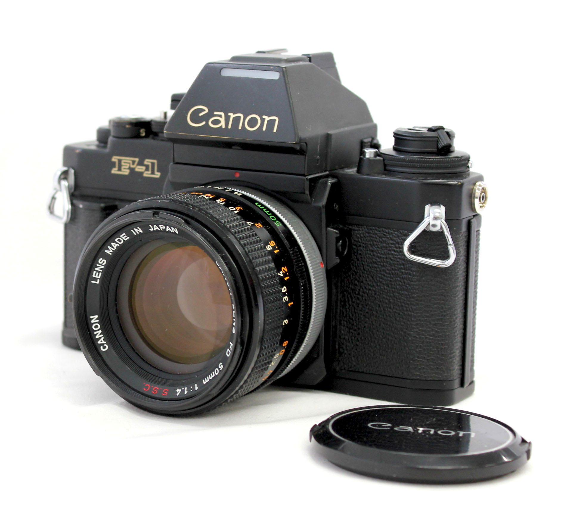 Canon New F-1 AE Finder 35mm SLR Film Camera with FD 50mm F/1.4