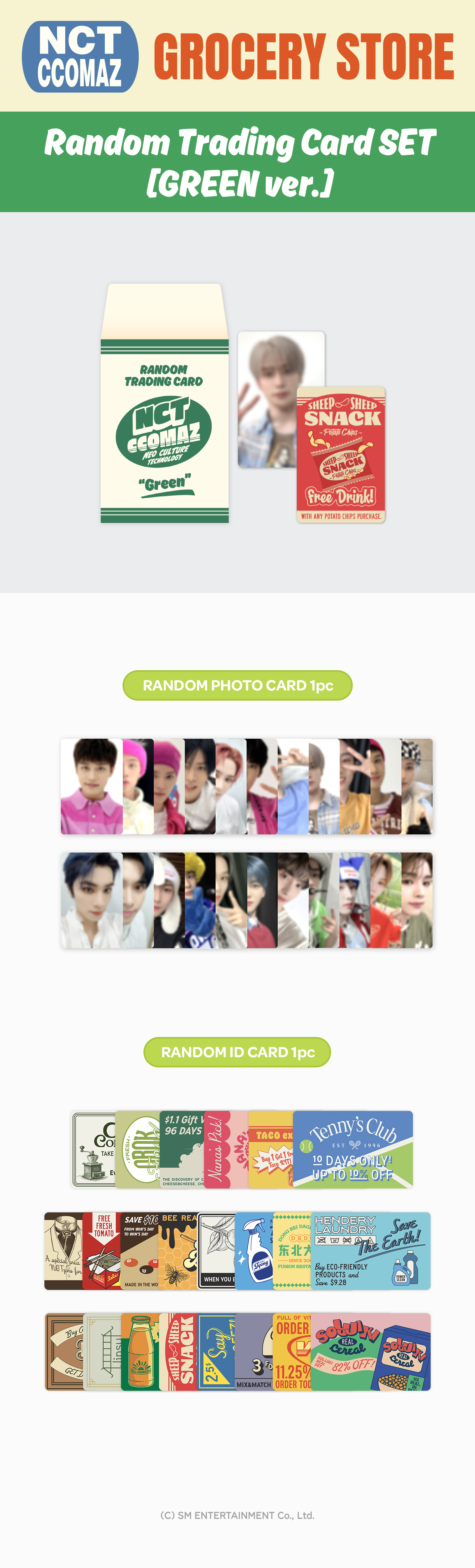jp.ktown4u.com : NCT - RANDOM TRADING CARD SET [NCT CCOMAZ GROCERY