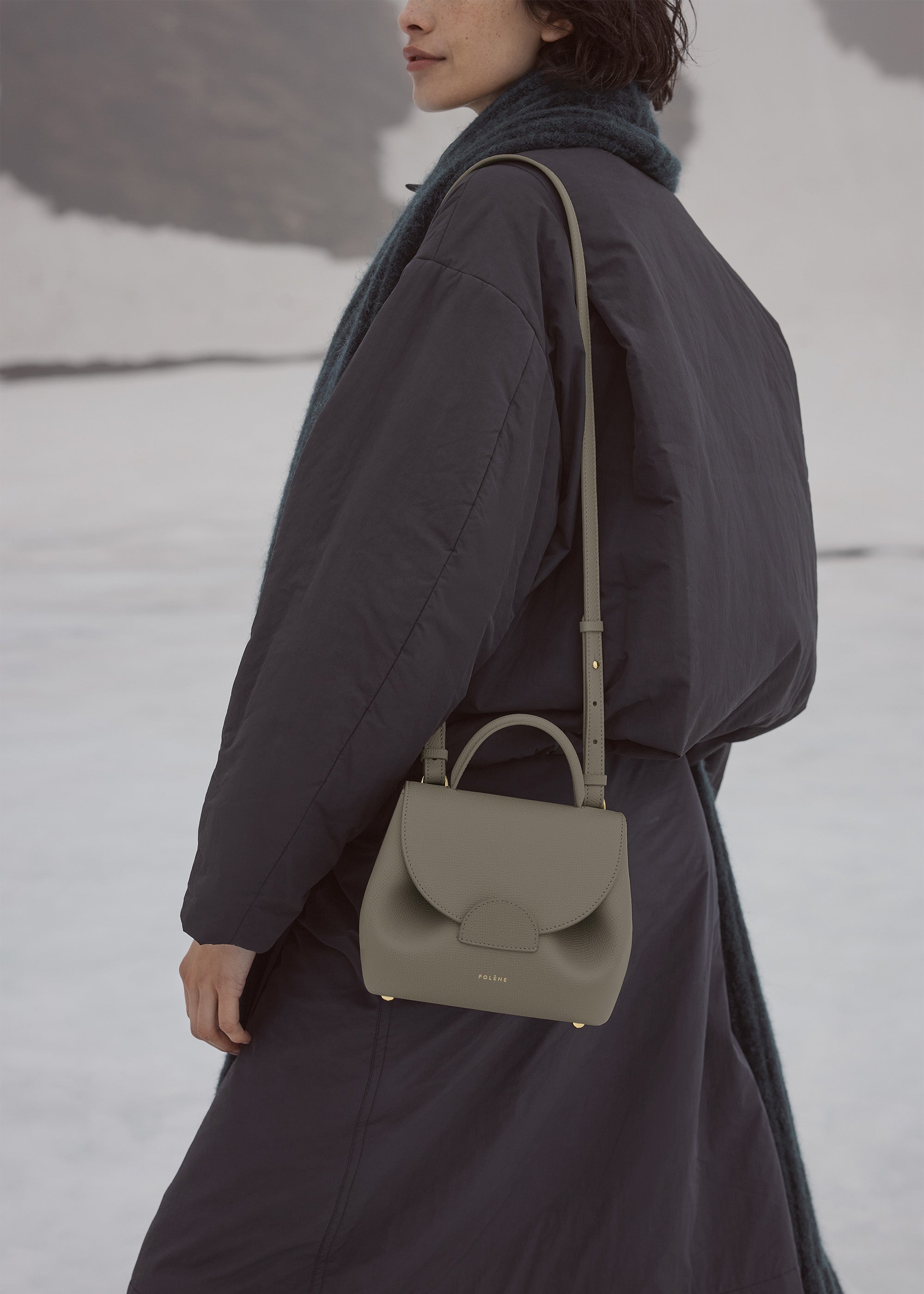 Polène | バッグ - Numéro Un Nano - オリーブ テクスチャード