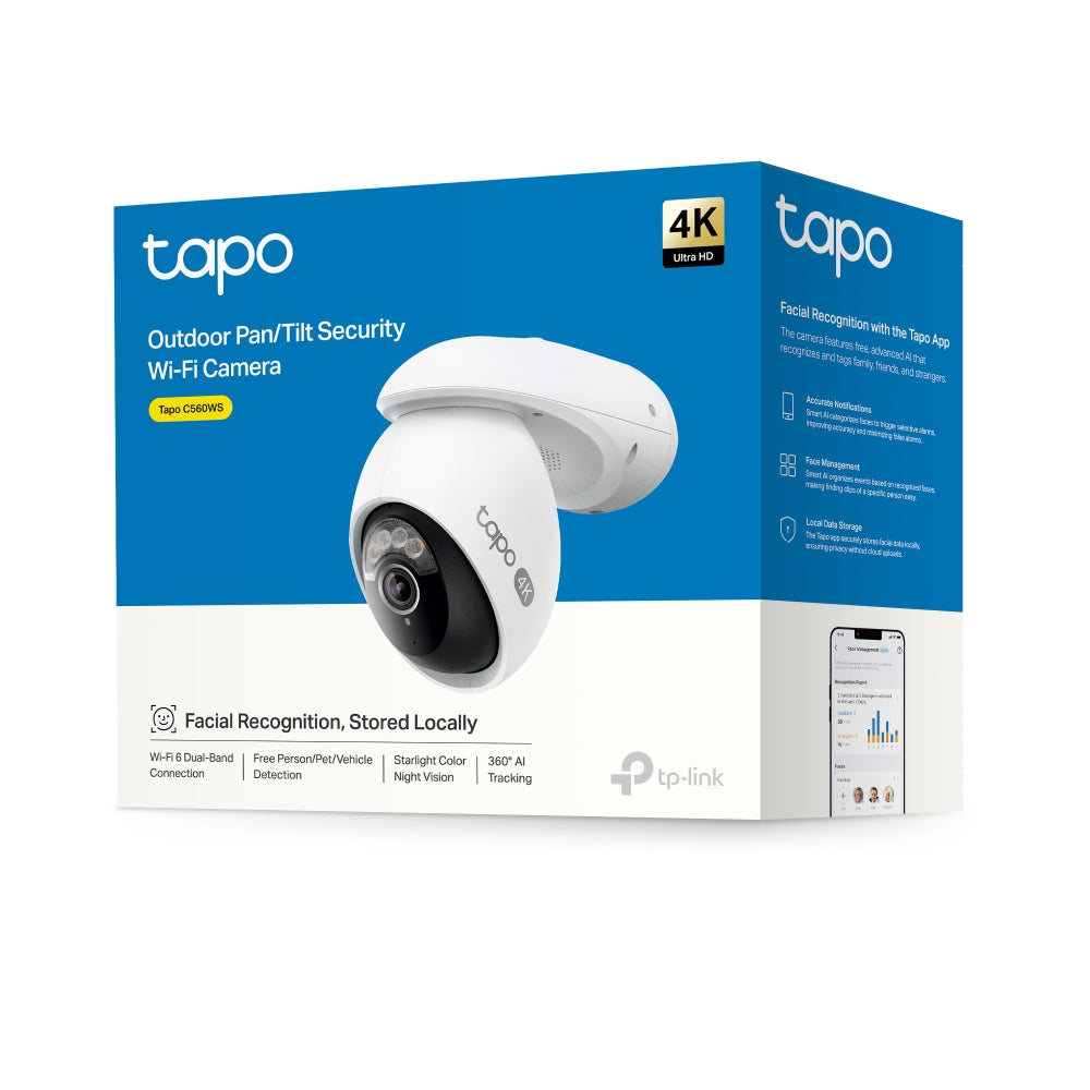 Tapo 4K 8MP 屋外防犯カメラ パンチルト Tapo C560WS