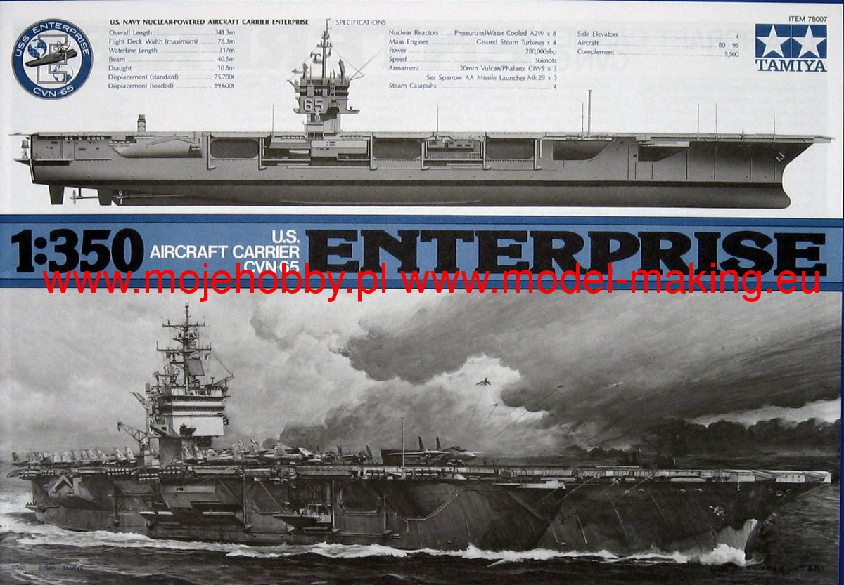 USS Enterprise Aircraft Carrier Tamiya 78007