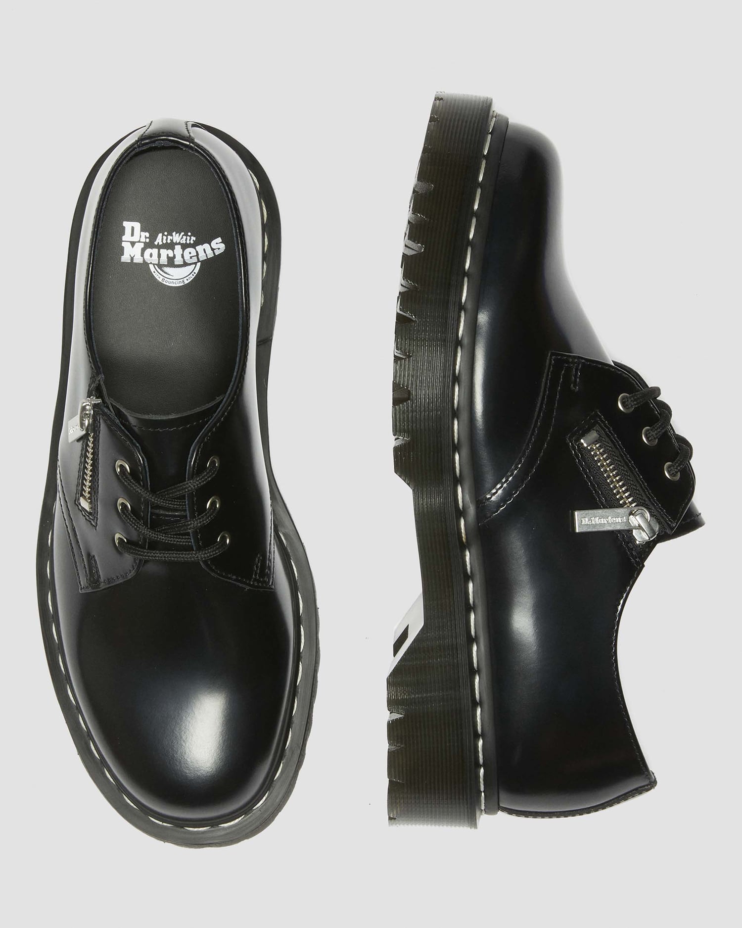 1461 ジップ ベックス ホワイトステッチ 3 ホール シューズ