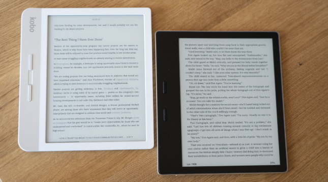 安価なKindle Oasisがついに登場、楽天KoboのLibra H2O