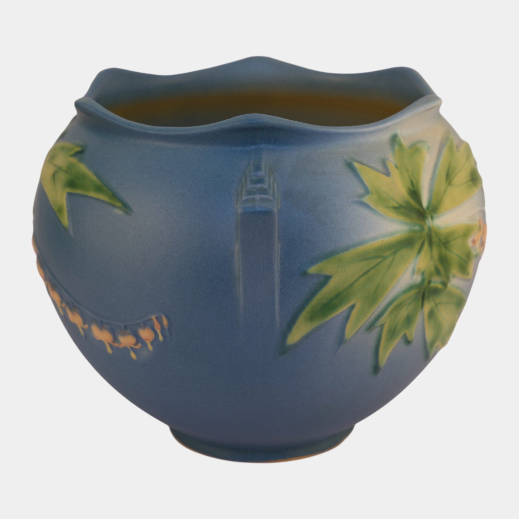 Roseville Bleeding Heart Blue 1940 Vintage Ceramic Jardiniere