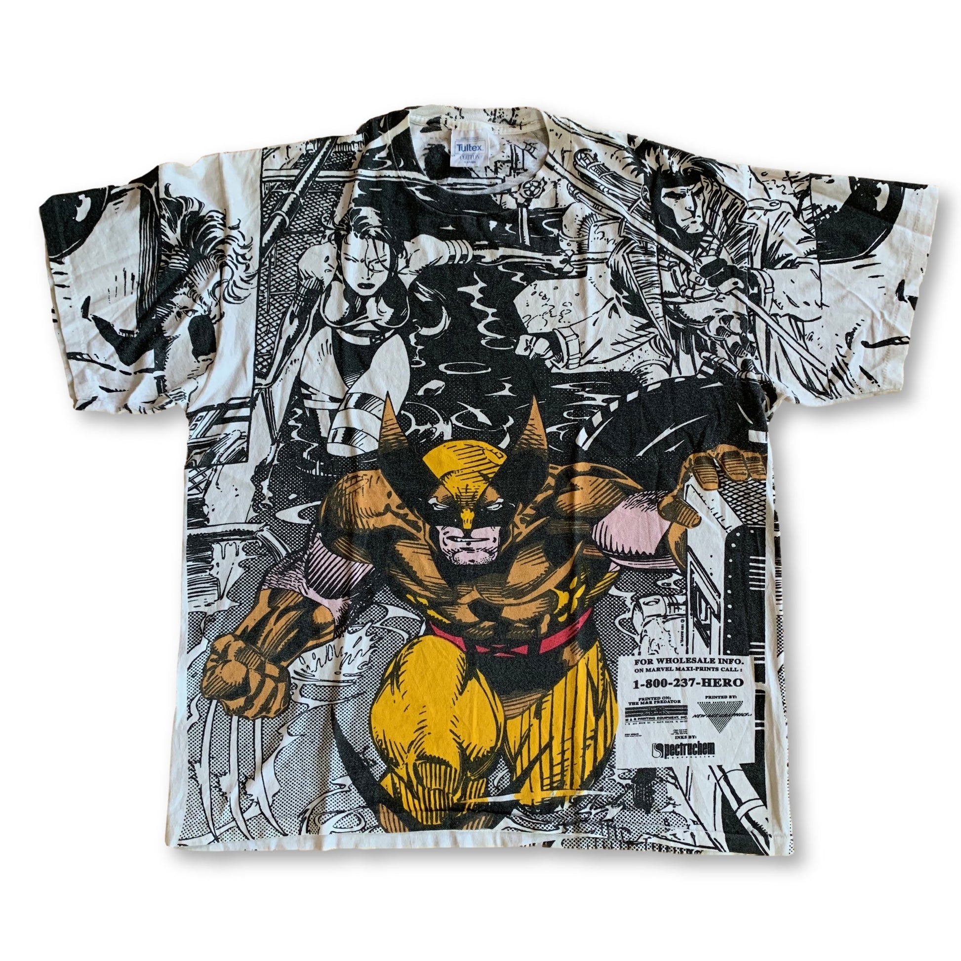 Vintage 1991 X-MEN All Over Jim Lee Marvel T-Shirt - XL – Justin Reed