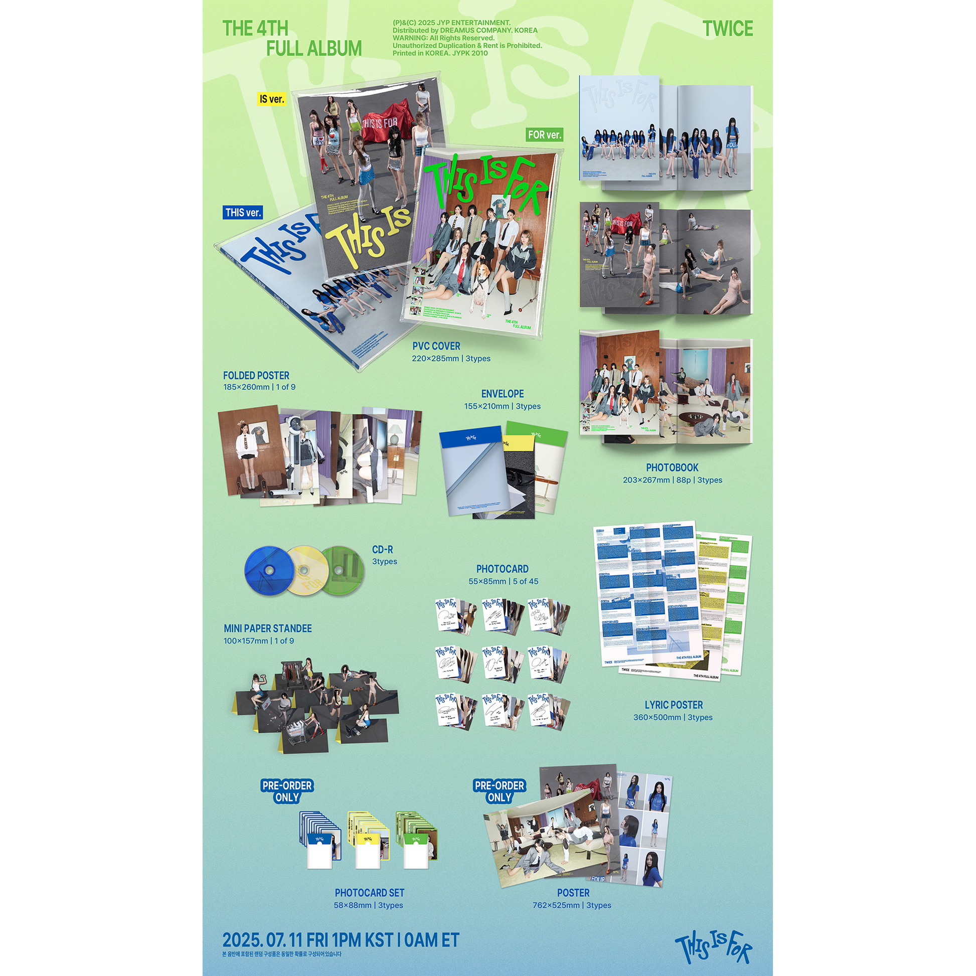 TWICE 4TH FULL ALBUM『THIS IS FOR』THIS ver. / IS ver. / FOR ver