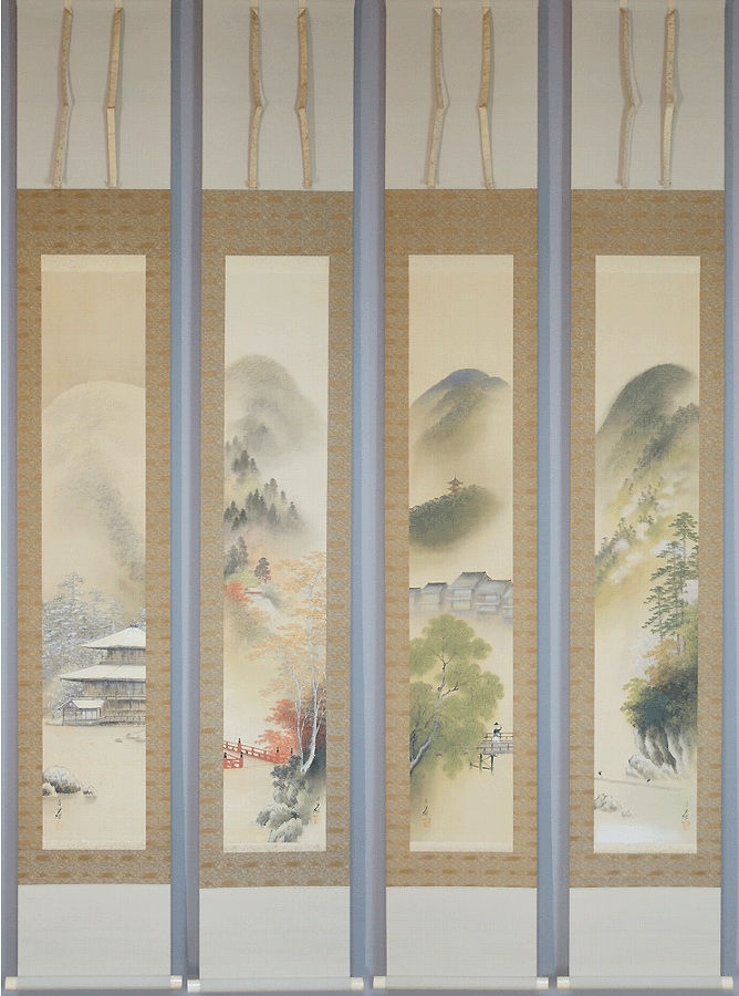 渡辺石華 京洛二題 [四幅セット] | 掛軸(掛け軸)販売／表装ご依頼は