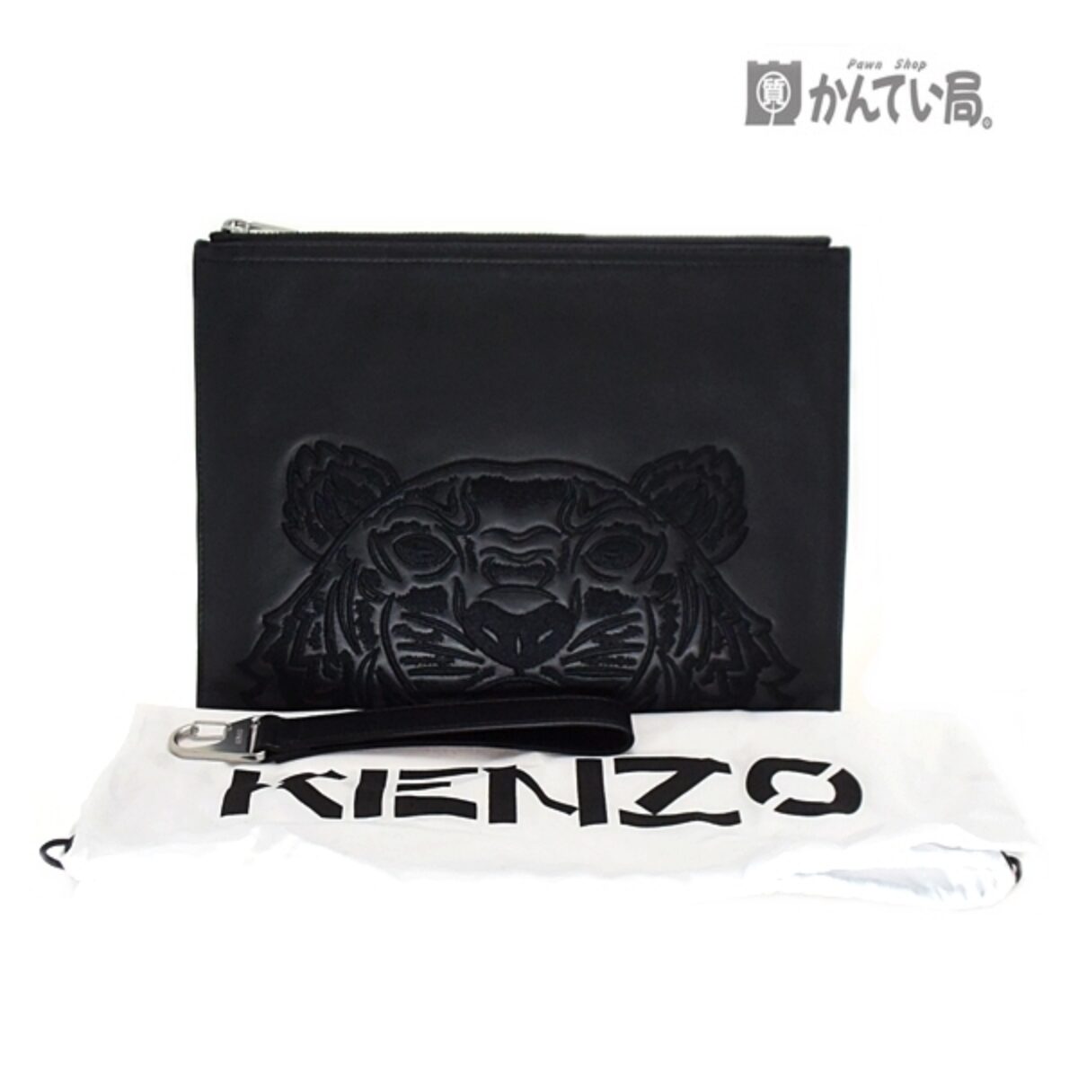 ☆KENZO ケンゾー クラッチバッグ ハンドバッグ ブラック タイガー