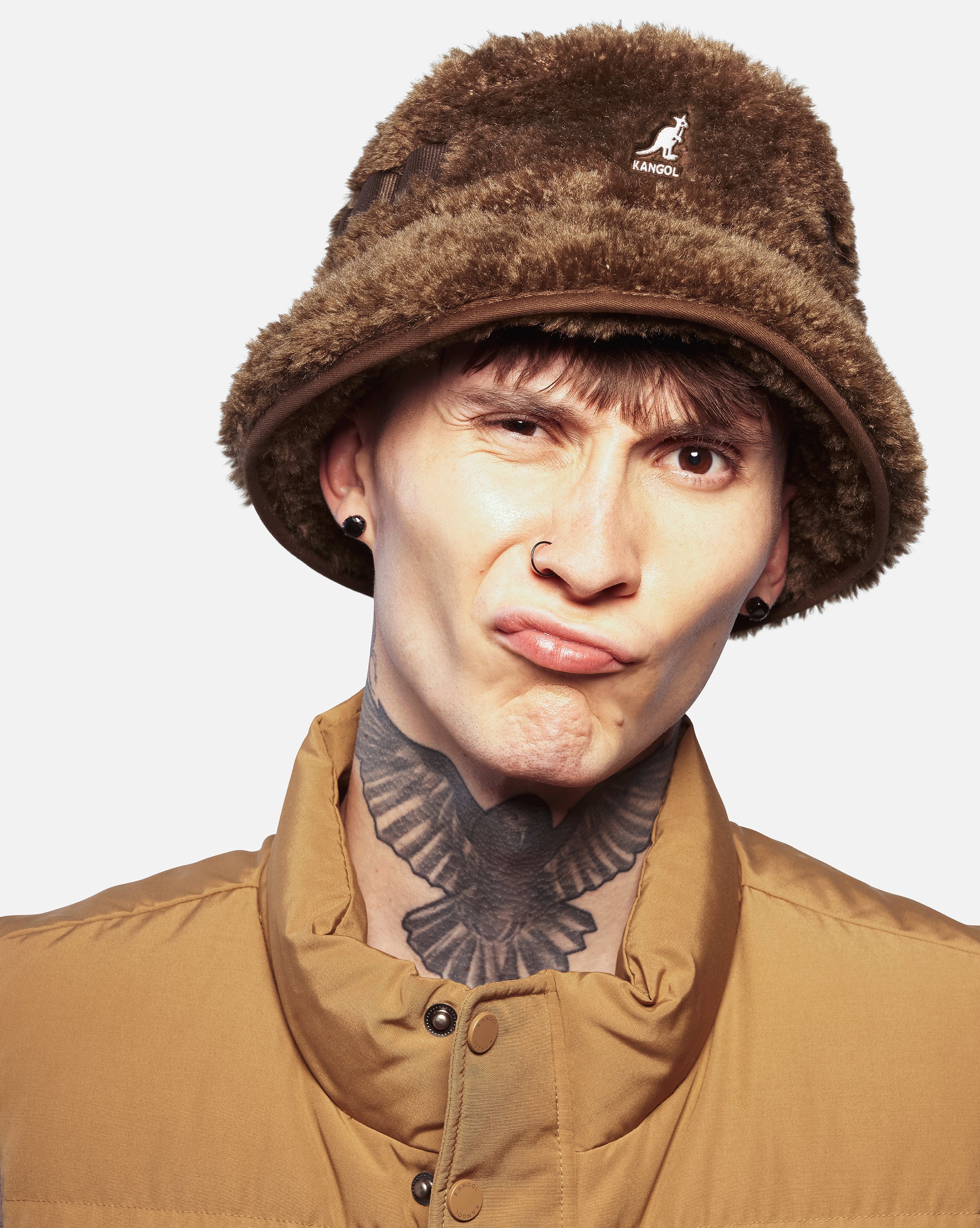 Kangol Faux Shearling Utility Bucket