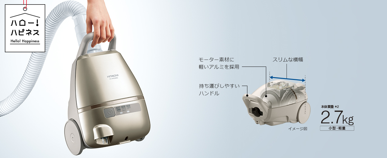 紙パック式クリーナー CV-KP200G ： クリーナー ： 日立の家電品