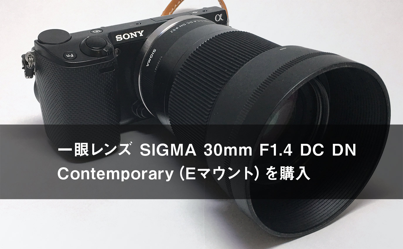 一眼レンズ SIGMA 30mm F1.4 DC DN Contemporary（Eマウント）を購入