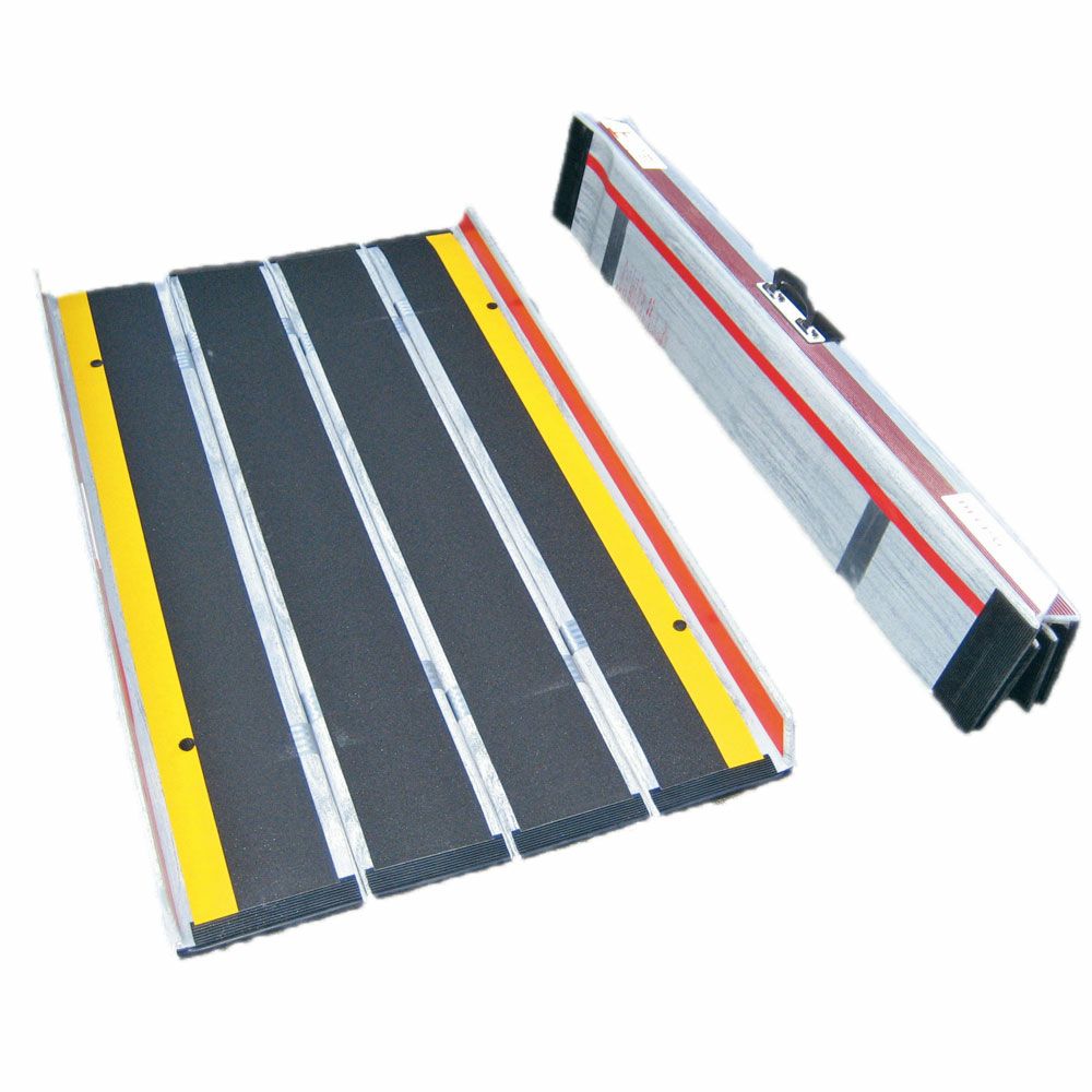 折りたたみ式超軽量屋外携帯用スロープ デクパックE.B.Lエッジ付き90