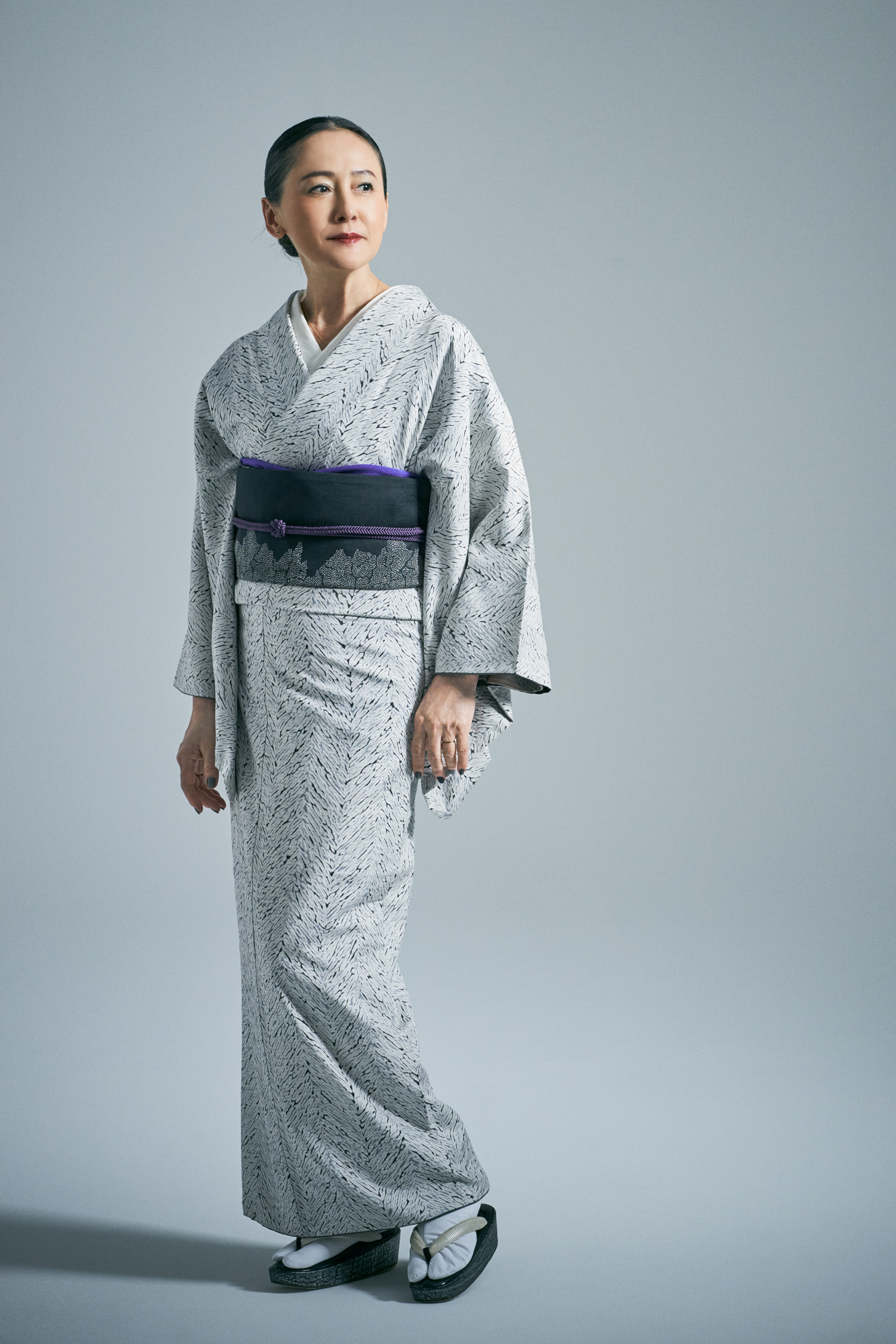 帯揚げ｜紗綾形 紫｜KAPUKI別注色｜衿秀｜正絹