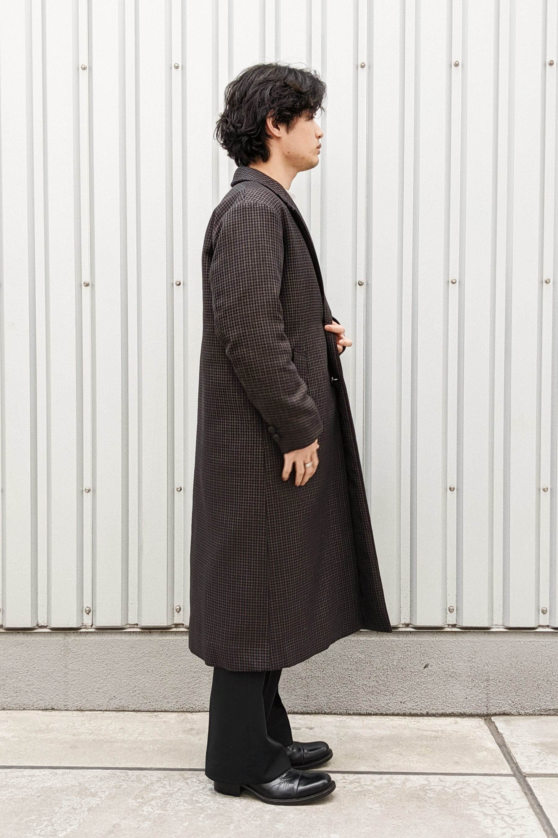 チェックチェスターコート-Unisex