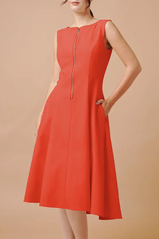アクティブクール】ショートAラインフロントジップワンピース– kay me