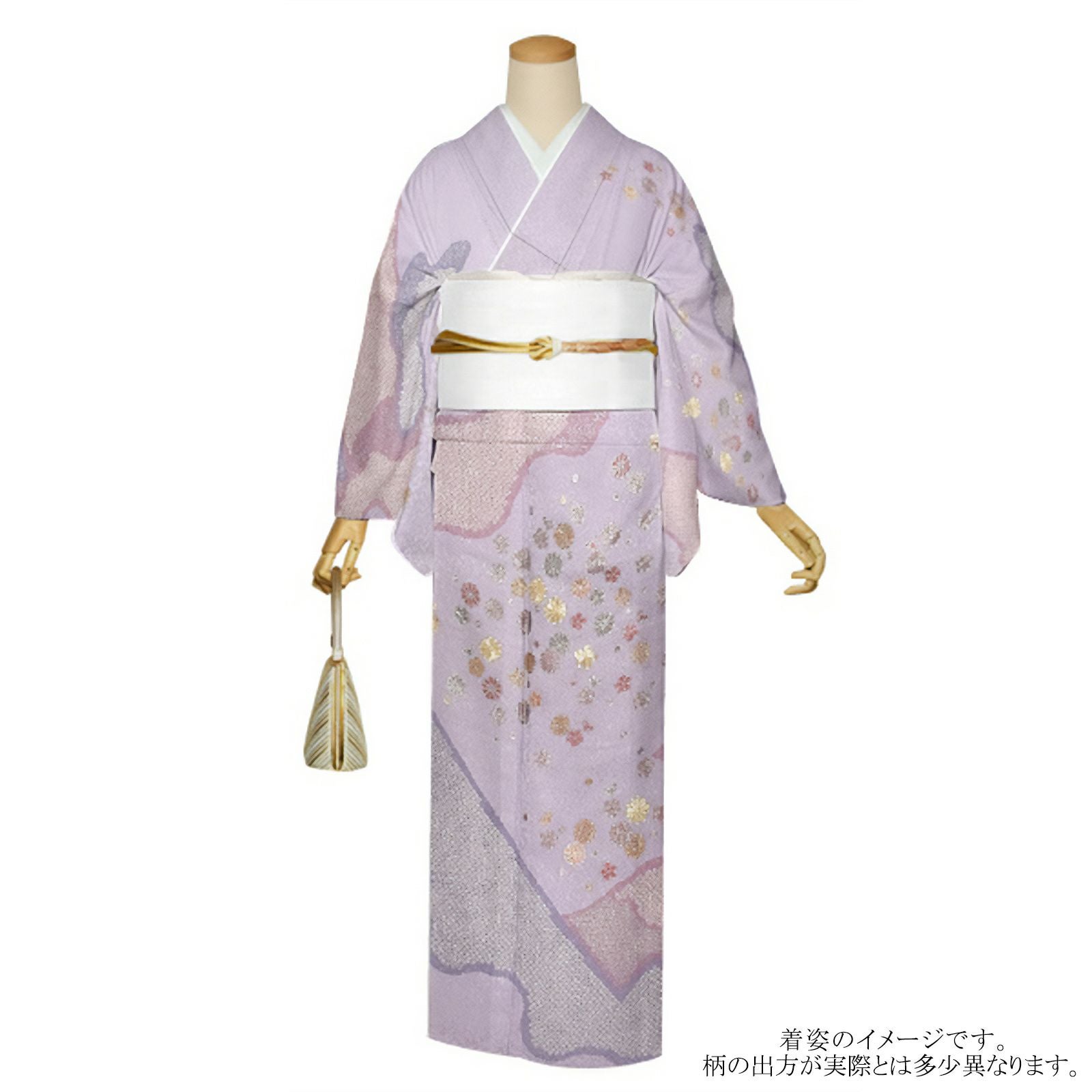 仕立て上がり 訪問着 単品 桂由美 「黄金色 松に梅」 正絹 着物