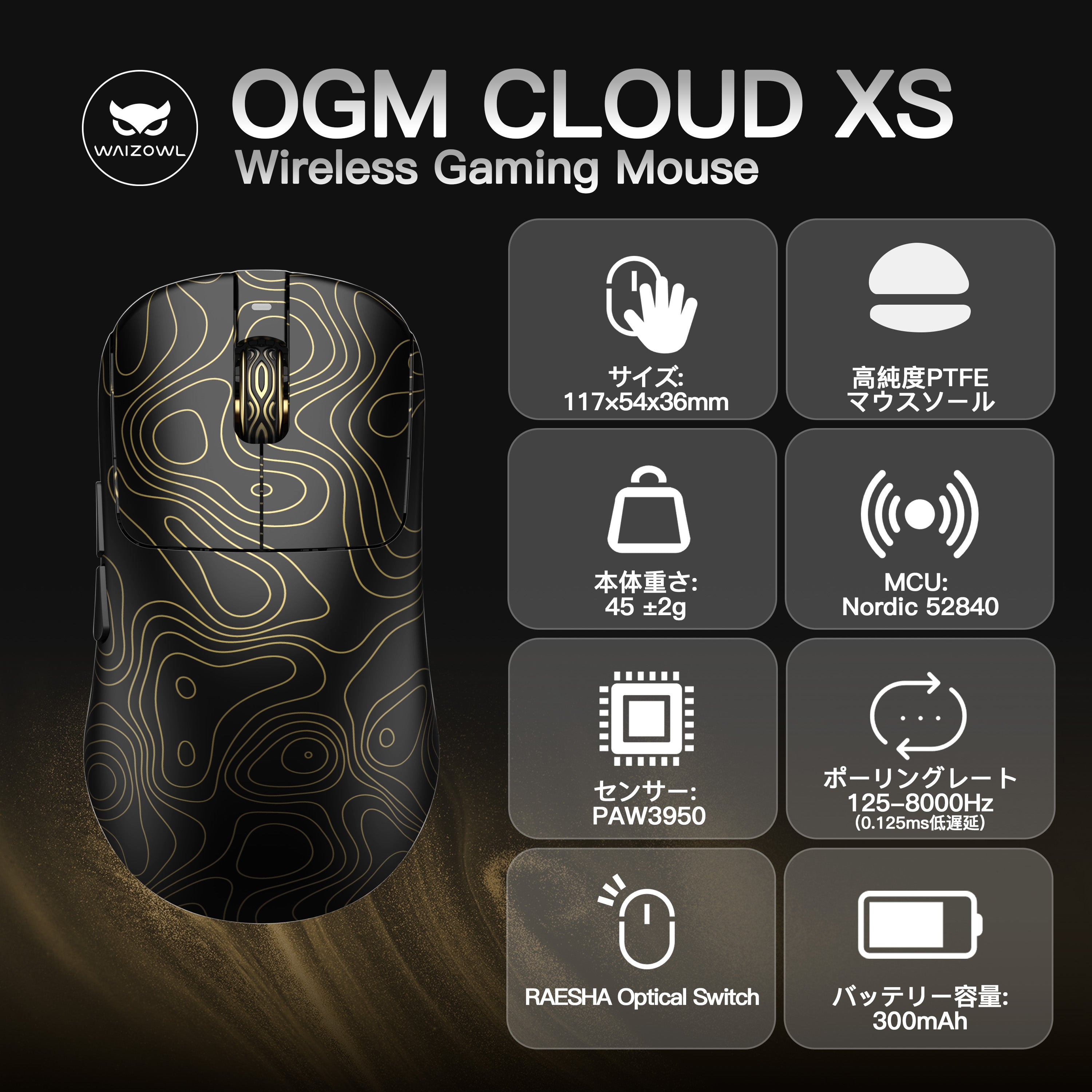 Waizowl OGM CLOUD XS [Gaming Mouse]